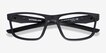 Oakley Hyperlink Satin Black PlasticEyeglass Frames from EyeBuyDirect, Closed View