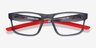 Oakley Hyperlink Satin Gray Smoke PlasticEyeglass Frames from EyeBuyDirect, Closed View
