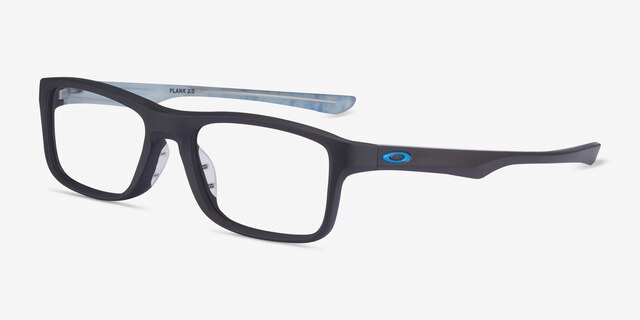 Oakley Plank 2.0 Satin Black PlasticEyeglass Frames from EyeBuyDirect, Angle View