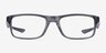 Oakley Plank 2.0 Polished Gray Smoke PlasticEyeglass Frames from EyeBuyDirect, Front View