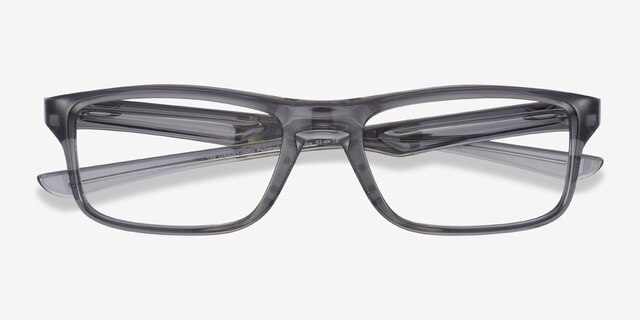 Oakley Plank 2.0 Polished Gray Smoke PlasticEyeglass Frames from EyeBuyDirect, Closed View