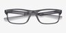 Oakley Plank 2.0 Polished Gray Smoke PlasticEyeglass Frames from EyeBuyDirect, Closed View