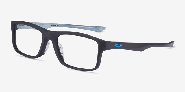 Oakley Plank 2.0 Satin Black PlasticEyeglass Frames from EyeBuyDirect, Angle View