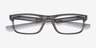 Oakley Plank 2.0 Polished Gray Smoke PlasticEyeglass Frames from EyeBuyDirect, Closed View
