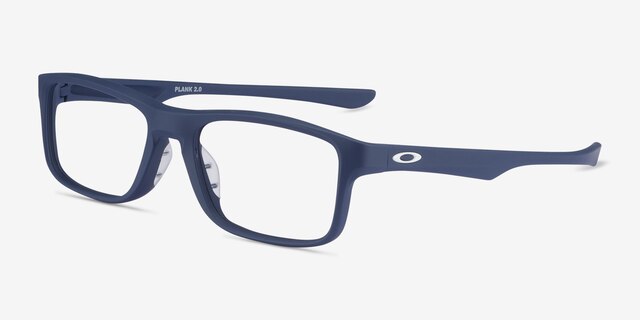 Oakley Plank 2.0 Universal Blue PlasticEyeglass Frames from EyeBuyDirect, Angle View