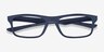 Oakley Plank 2.0 Universal Blue PlasticEyeglass Frames from EyeBuyDirect, Closed View