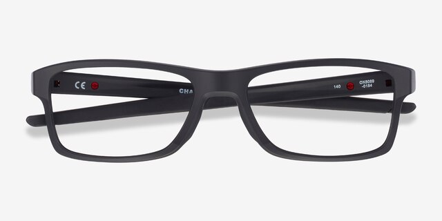 Oakley Chamfer MNP Noir PlastiqueMontures de lunettes de vue d'EyeBuyDirect, Vue Rapprochée