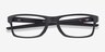 Oakley Chamfer MNP Noir PlastiqueMontures de lunettes de vue d'EyeBuyDirect, Vue Rapprochée