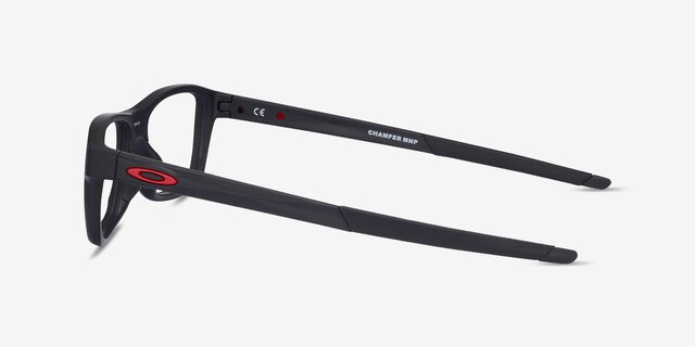 Oakley Chamfer MNP Black PlasticEyeglass Frames from EyeBuyDirect, Side View