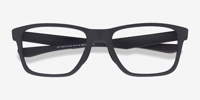 Oakley Trim Plane Satin Black PlasticEyeglass Frames from EyeBuyDirect, Closed View