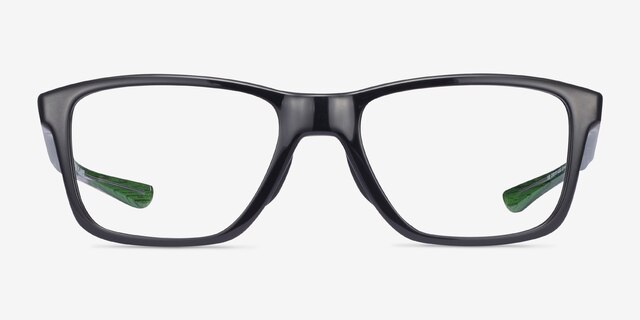 Oakley Trim Plane Polished Black PlasticEyeglass Frames from EyeBuyDirect, Front View