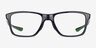Oakley Trim Plane Polished Black PlasticEyeglass Frames from EyeBuyDirect, Front View