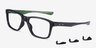 Oakley Trim Plane Polished Black PlasticEyeglass Frames from EyeBuyDirect, Angle View