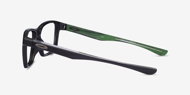 Oakley Trim Plane Polished Black PlasticEyeglass Frames from EyeBuyDirect, Side View