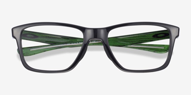 Oakley Trim Plane Polished Black PlasticEyeglass Frames from EyeBuyDirect, Closed View