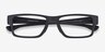 Oakley Airdrop Mnp Satin Black PlasticEyeglass Frames from EyeBuyDirect, Closed View