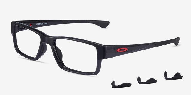 Oakley Airdrop Mnp Polished Black PlastiqueMontures de lunettes de vue d'EyeBuyDirect, Vue d'Angle