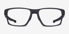Oakley Litebeam Satin Black Plastique Montures de lunettes de vue d'EyeBuyDirect, Vue de Face