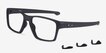 Oakley Litebeam Satin Black PlasticEyeglass Frames from EyeBuyDirect, Angle View