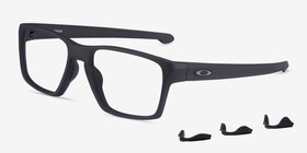 Oakley Litebeam Satin Black Plastique Montures de lunettes de vue d'EyeBuyDirect, Vue d'Angle