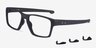 Oakley Litebeam Satin Black PlasticEyeglass Frames from EyeBuyDirect, Angle View