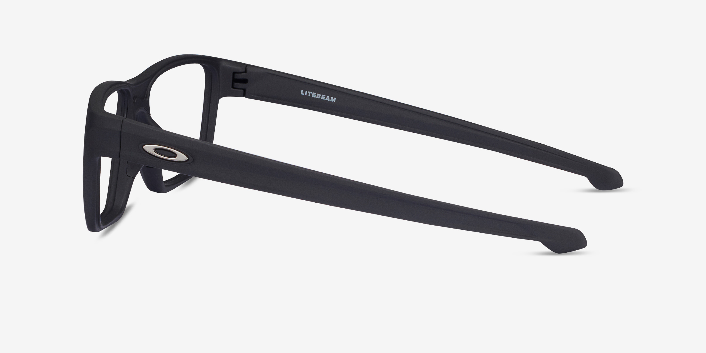 Oakley Litebeam - Rectangle Satin Black Frame Glasses For Men ...