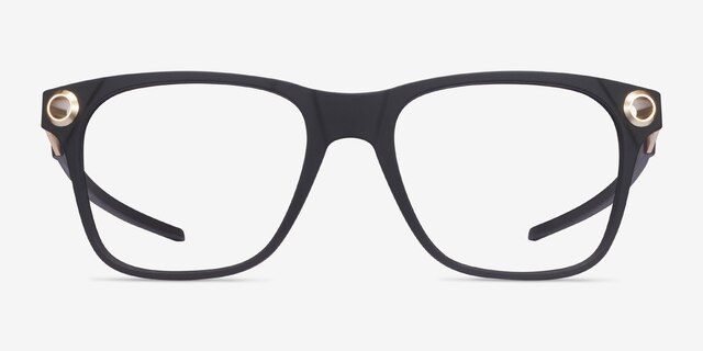 Oakley Apparition Satin Black PlasticEyeglass Frames from EyeBuyDirect, Front View