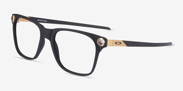 Oakley Apparition Satin Black PlasticEyeglass Frames from EyeBuyDirect, Angle View