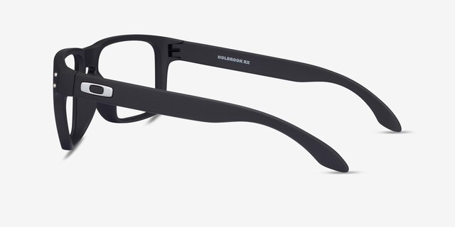 Oakley Holbrook Rx Black PlasticEyeglass Frames from EyeBuyDirect, Side View