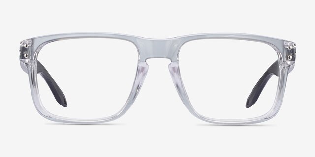 Oakley Holbrook Rx Polished Clear PlasticEyeglass Frames from EyeBuyDirect, Front View