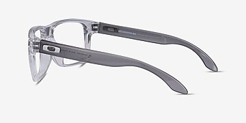 ovn partner Sanctuary Oakley Holbrook Rx - Rectangle Polished Clear & Gray Frame Glasses For Men  | Eyebuydirect