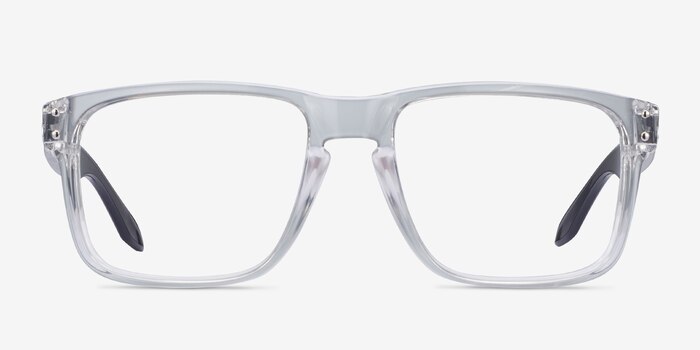 Oakley Holbrook Rx Polished Clear Gray Plastic Eyeglass Frames from EyeBuyDirect