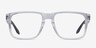 Oakley Holbrook Rx Polished Clear Gray PlasticEyeglass Frames from EyeBuyDirect, Front View