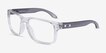 Oakley Holbrook RX Polished Clear PlasticEyeglass Frames from EyeBuyDirect, Angle View