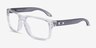 Oakley Holbrook Rx Polished Clear Gray PlasticEyeglass Frames from EyeBuyDirect, Angle View