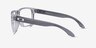 Oakley Holbrook Rx Polished Clear Gray PlasticEyeglass Frames from EyeBuyDirect, Side View