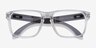 Oakley Holbrook Rx Polished Clear Gray PlasticEyeglass Frames from EyeBuyDirect, Closed View