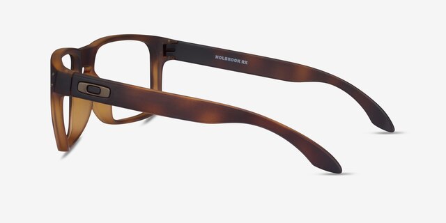 Oakley Holbrook Rx Matte Brown Tortoise PlasticEyeglass Frames from EyeBuyDirect, Side View