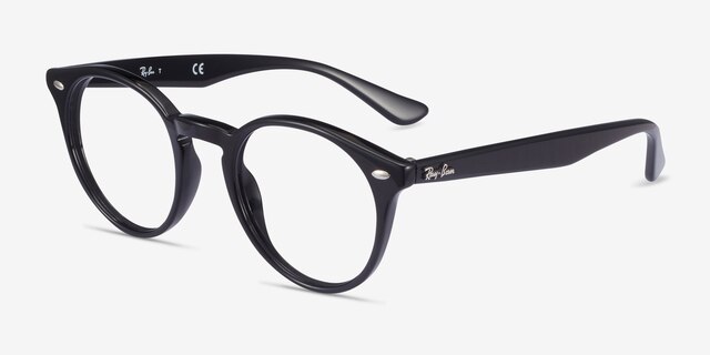 Ray-Ban RB2180V Black AcetateEyeglass Frames from EyeBuyDirect, Angle View