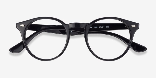 Ray-Ban RB2180V Black AcetateEyeglass Frames from EyeBuyDirect, Closed View