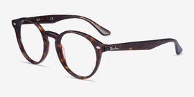 Ray-Ban RB2180V Écailles Acétate Montures de lunettes de vue d'EyeBuyDirect, Vue d'Angle