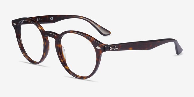 Ray-Ban RB2180V Écailles AcétateMontures de lunettes de vue d'EyeBuyDirect, Vue d'Angle