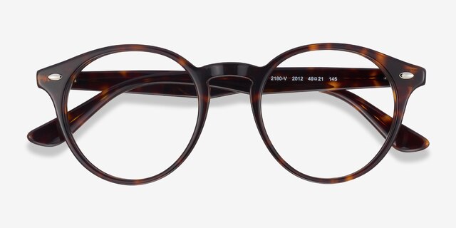Ray-Ban RB2180V Écailles AcétateMontures de lunettes de vue d'EyeBuyDirect, Vue Rapprochée