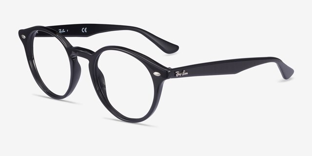 Ray-Ban RB2180V Black AcetateEyeglass Frames from EyeBuyDirect, Angle View