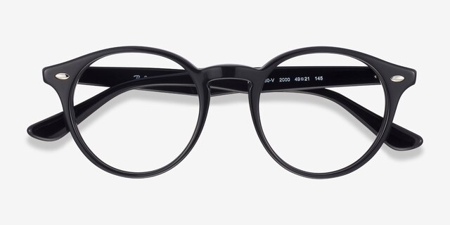 Ray-Ban RB2180V Black AcetateEyeglass Frames from EyeBuyDirect, Closed View