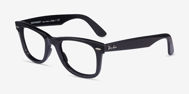 Ray-Ban RB4340V Wayfarer Black PlasticEyeglass Frames from EyeBuyDirect, Angle View