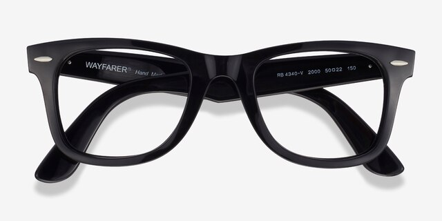 Ray-Ban RB4340V Wayfarer Black PlasticEyeglass Frames from EyeBuyDirect, Closed View