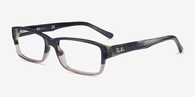 Ray-Ban RB5169 Black & Gray AcetateEyeglass Frames from EyeBuyDirect, Angle View