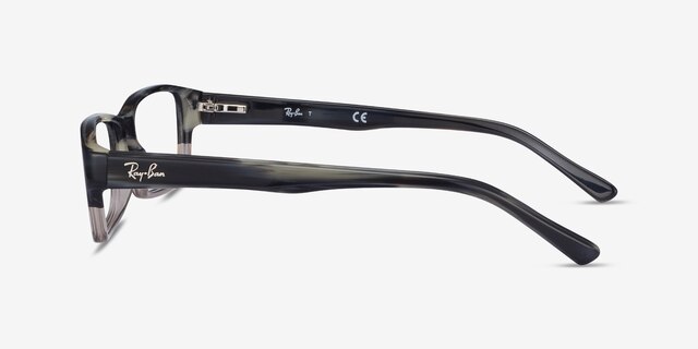 Ray-Ban RB5169 Black & Gray AcetateEyeglass Frames from EyeBuyDirect, Side View