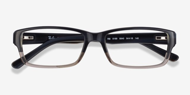Ray-Ban RB5169 Black & Gray AcetateEyeglass Frames from EyeBuyDirect, Closed View